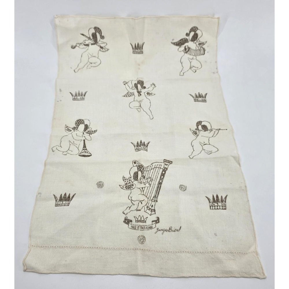 VTG Georges Briard This is Paradise Placemats Guest Bar Towels Set of 2 MCM - Picture 10 of 16